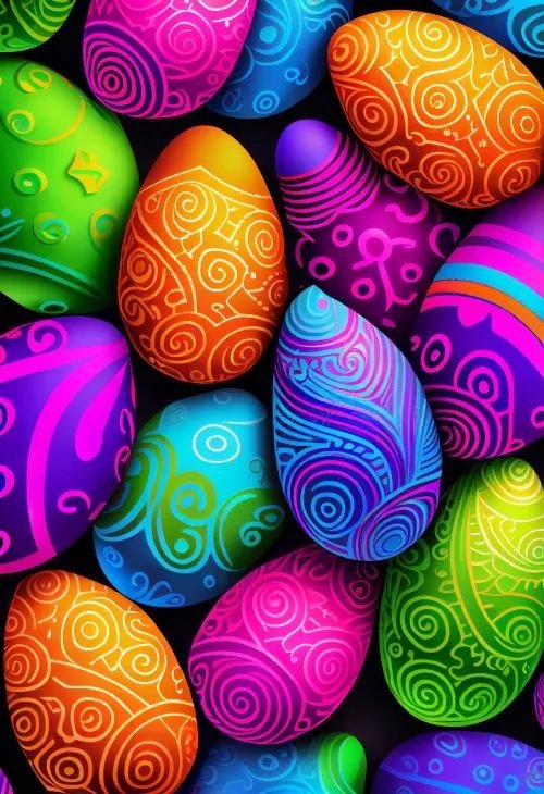Solve Foiled Easter Eggs jigsaw puzzle online with 70 pieces