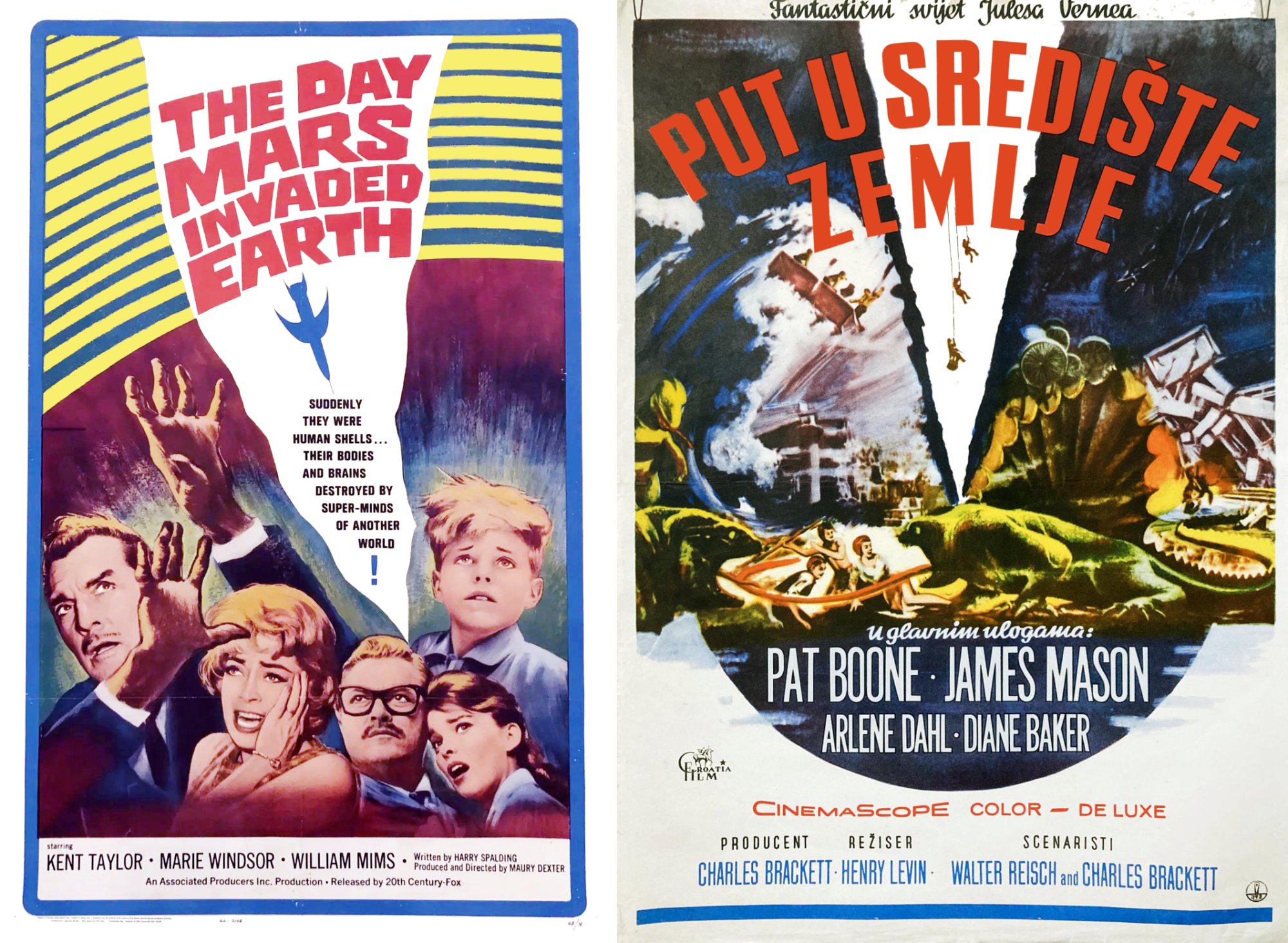 Solve The Day Mars Invaded Earth 1962 and Journey to the Center of