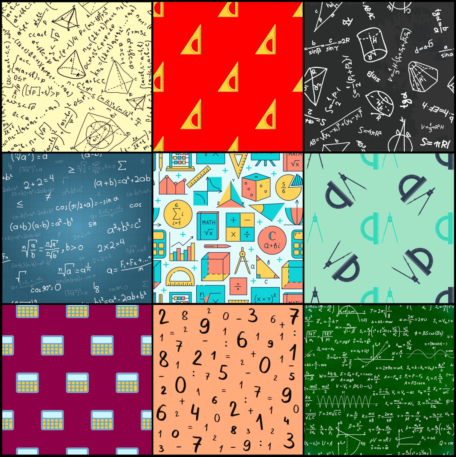 Solve Math patterns 4 jigsaw puzzle online with 81 pieces