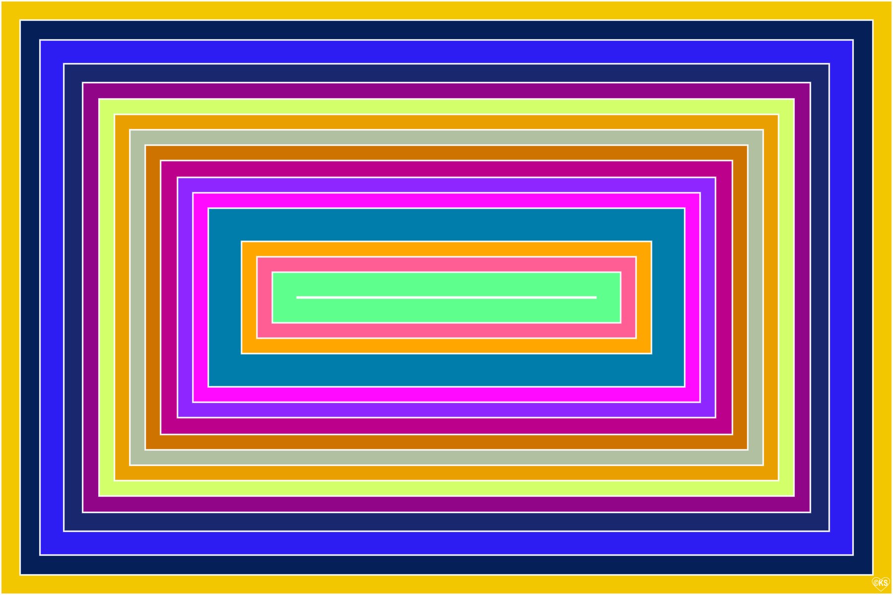 Solve Concentric Rectangles!! ~ M jigsaw puzzle online with 96 pieces
