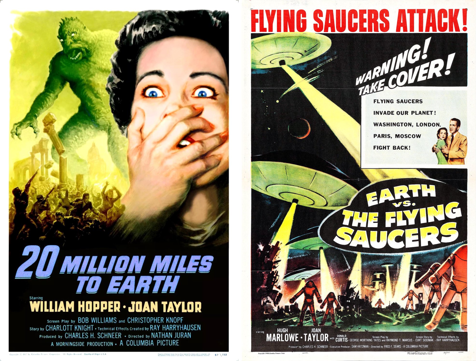 Solve 20 Million Miles to Earth 1957 and Eart Vs. the Flying Saucers 1956 jigsaw puzzle