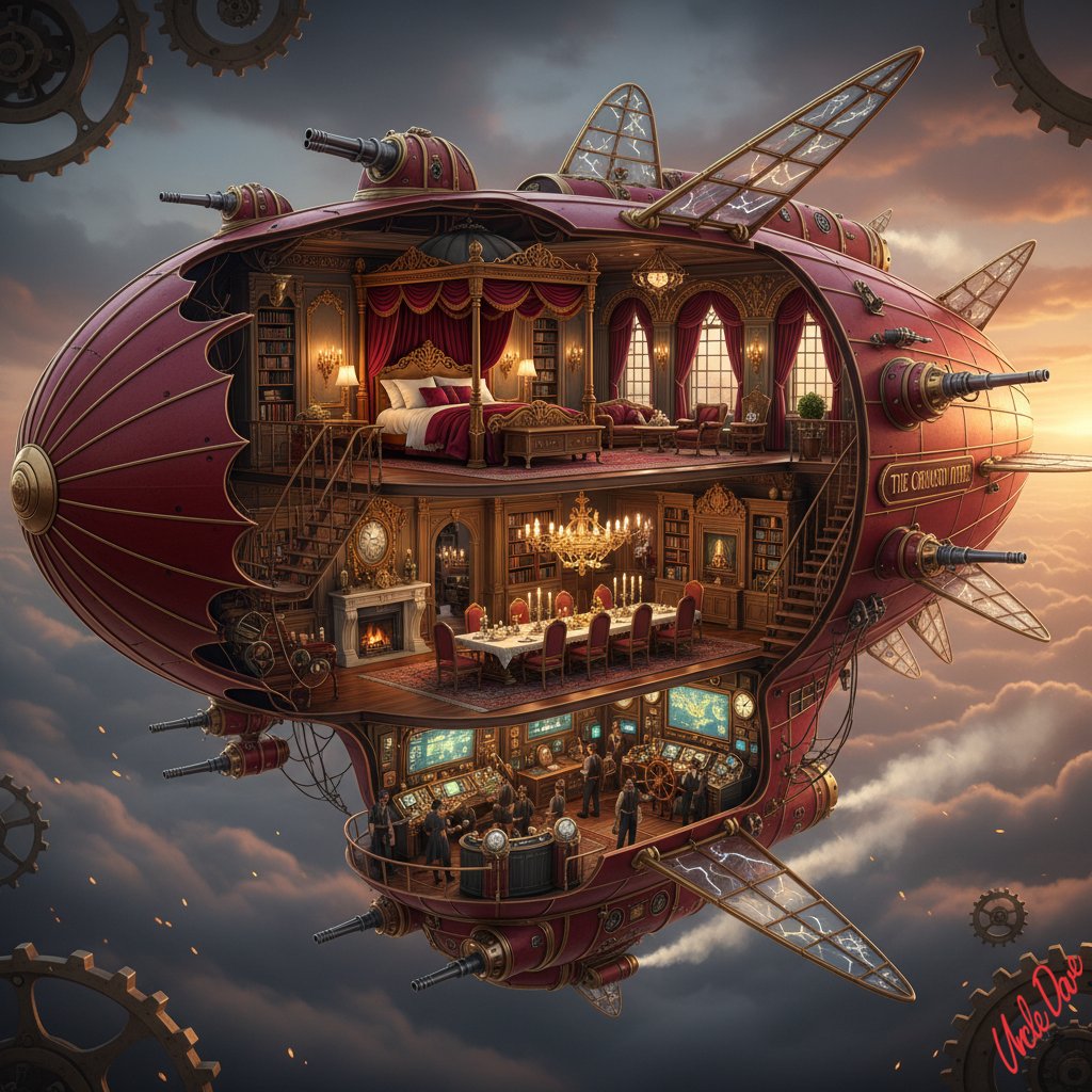 Jigsaw Puzzle 36 Pieces Steampunk Blimp All Puzzles Can Be Solved