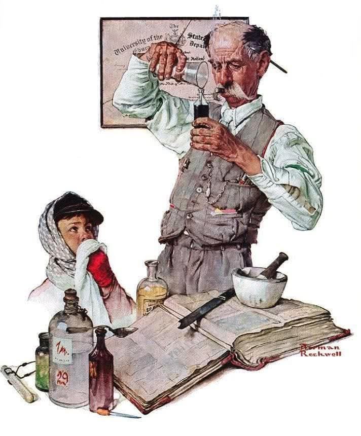 Solve Norman Rockwell jigsaw puzzle online with 20 pieces