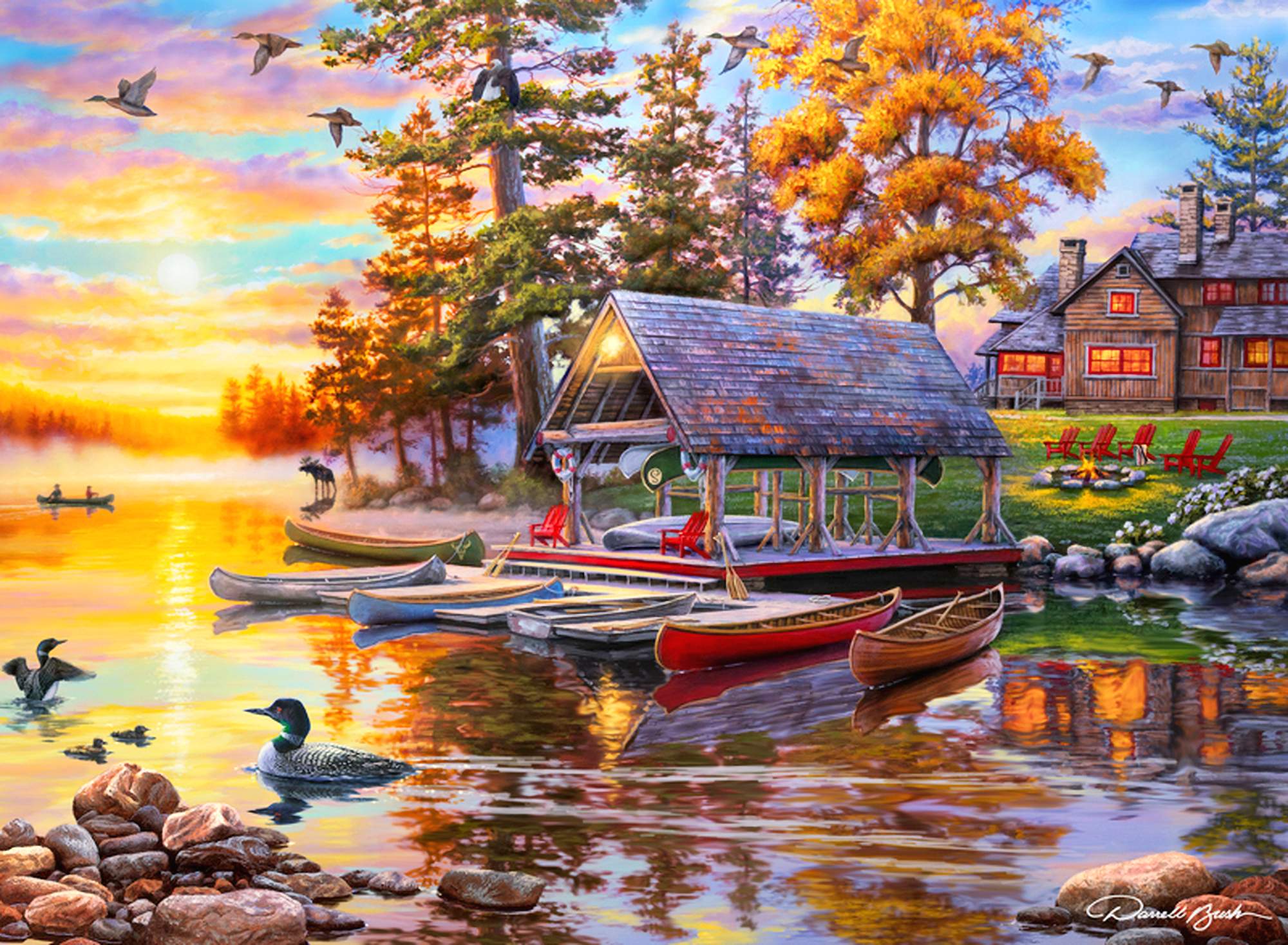 Solve Canoe Camp jigsaw puzzle online with 352 pieces
