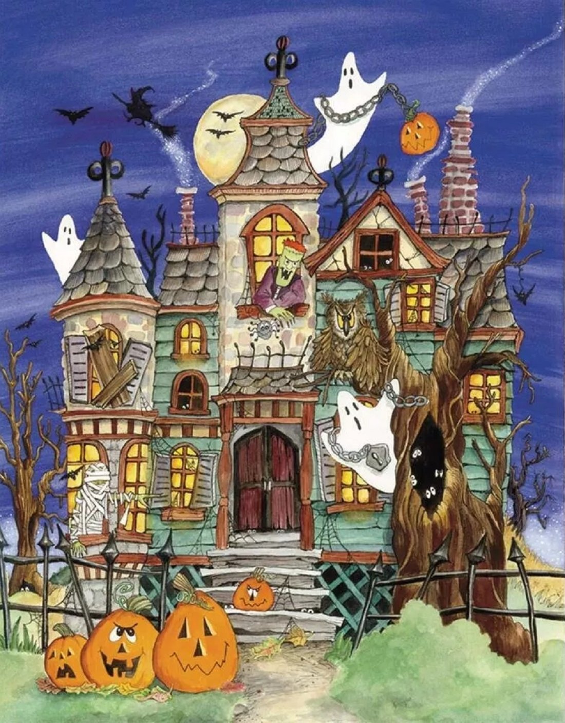 Solve Haunted House jigsaw puzzle online with 80 pieces
