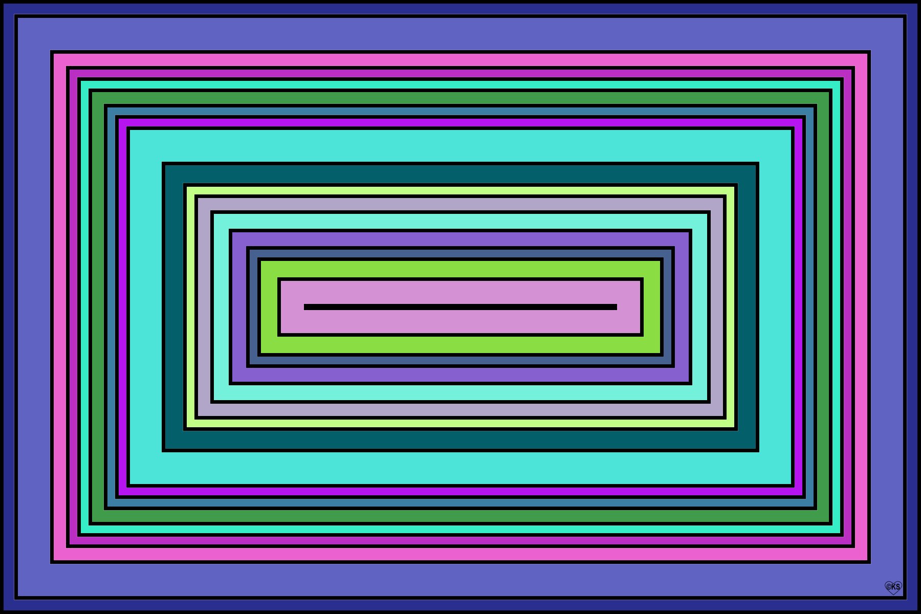 Solve Concentric Rectangles!! ~ M jigsaw puzzle online with 96 pieces