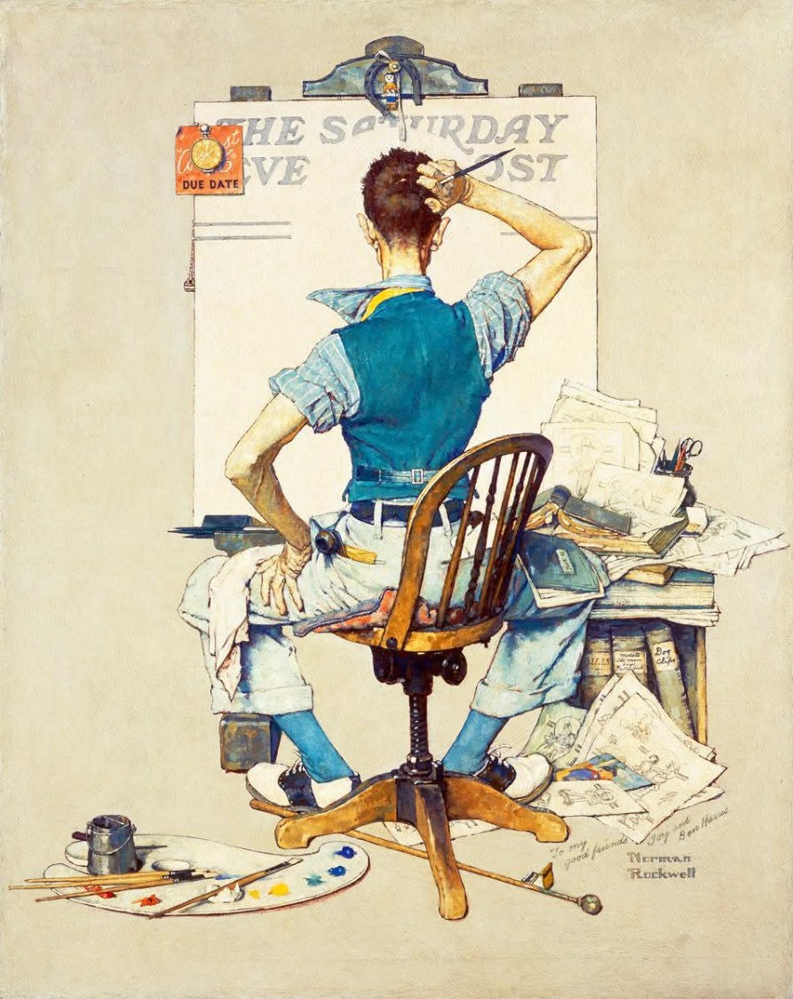 Solve Norman Rockwell jigsaw puzzle online with 20 pieces