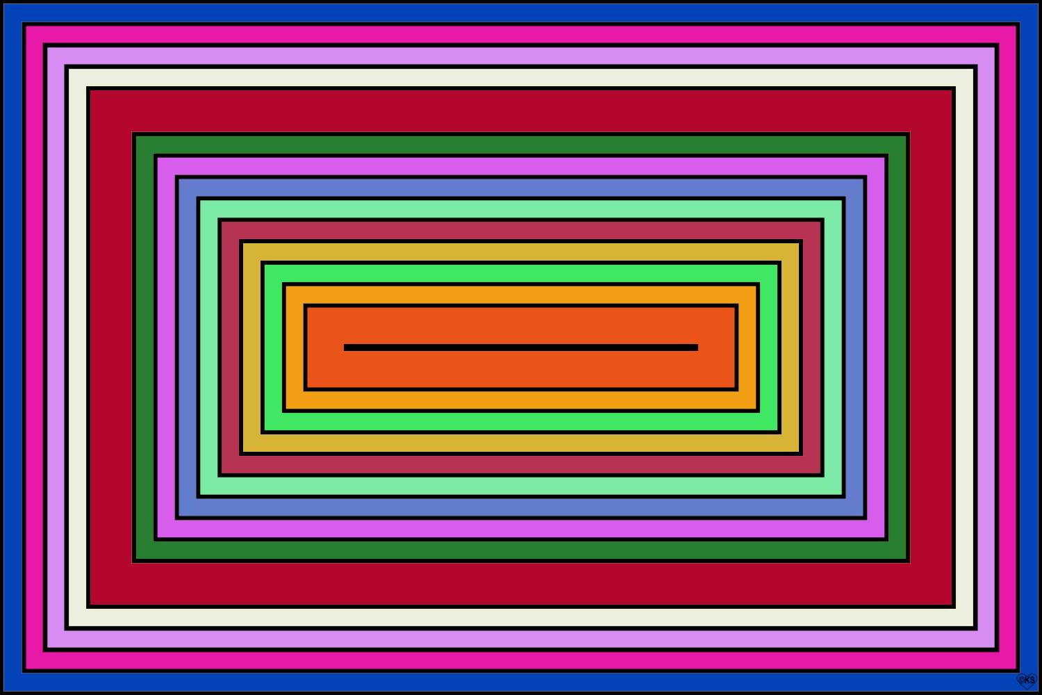 Solve Concentric Rectangles!! ~ M jigsaw puzzle online with 96 pieces