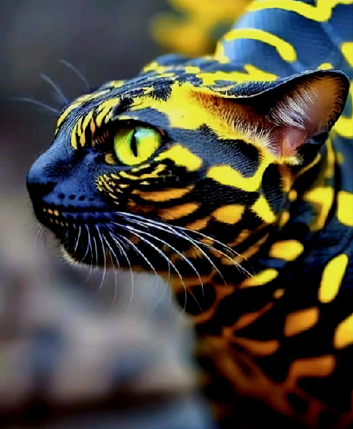 Solve Python Cat jigsaw puzzle online with 550 pieces