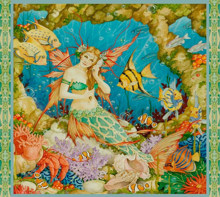 Solve Mermaid Fairy jigsaw puzzle online with 42 pieces
