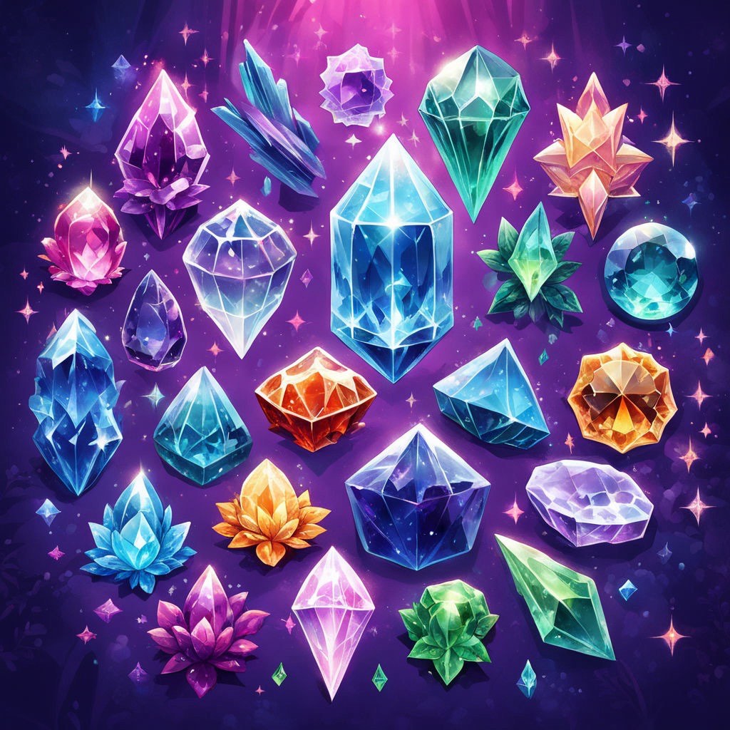 Solve Crystals Aplenty jigsaw puzzle online with 25 pieces