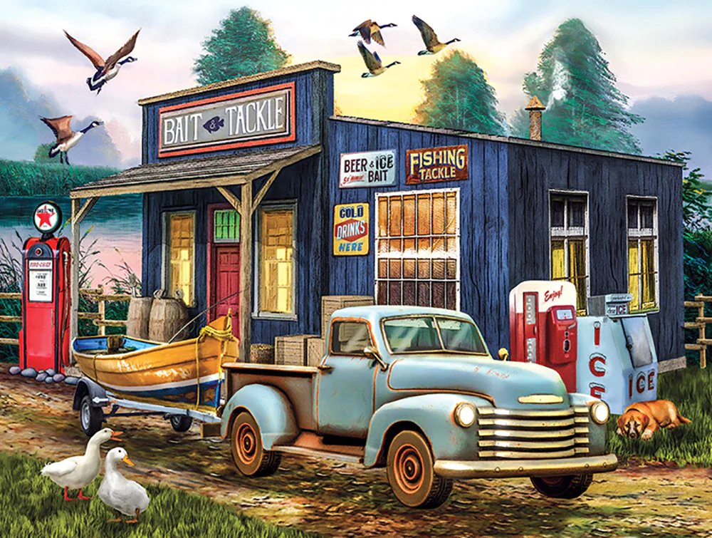 Solve Early Bird Catches the Fish jigsaw puzzle online with 192 pieces