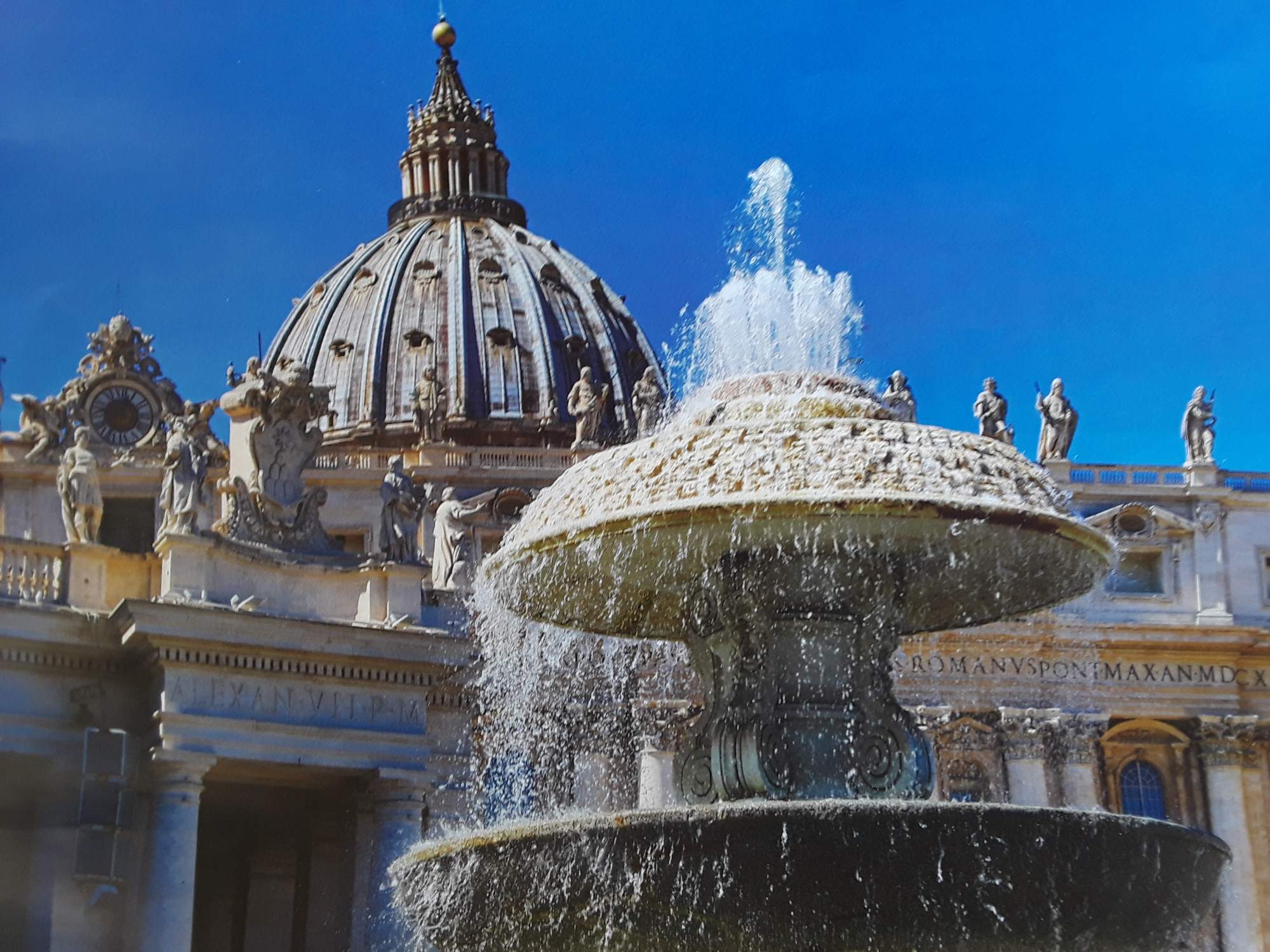Solve St. Peters Basilica and Fountain, Rome The Vatican, Italy jigsaw
