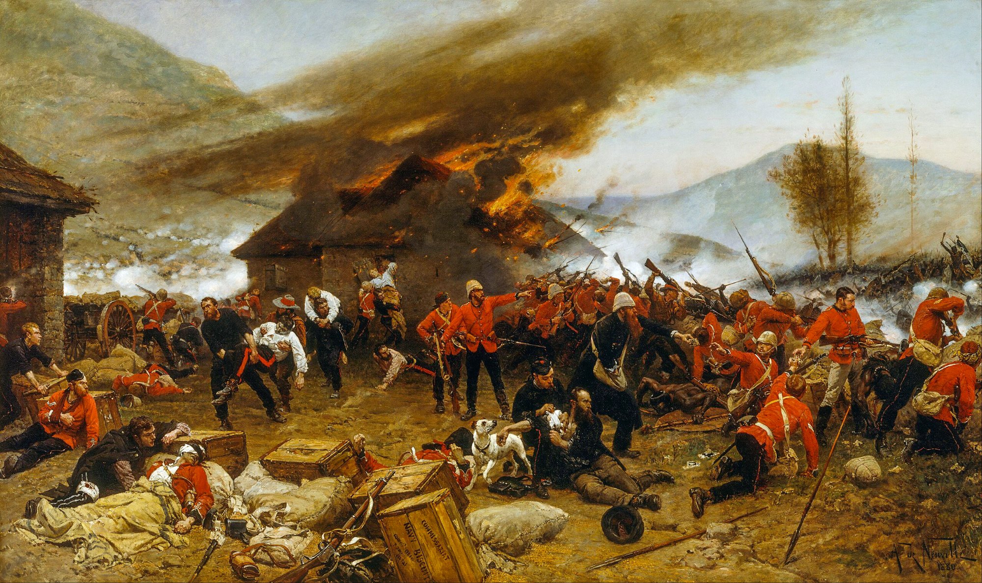 Solve The defence of Rorke's Drift jigsaw puzzle online with 209 pieces