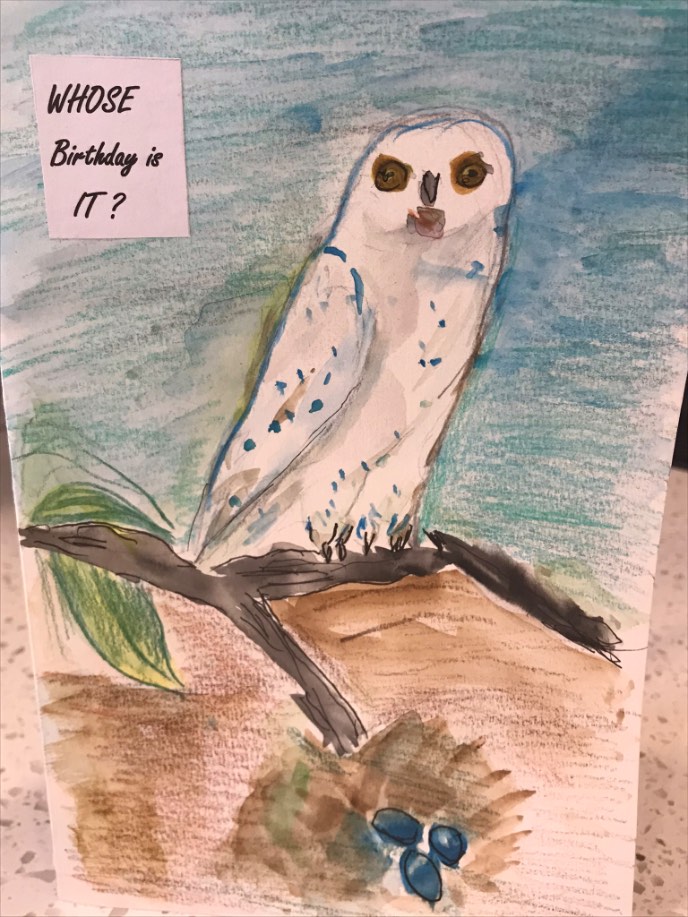 Solve Ava wanted a white owl card and here’s one jigsaw puzzle online