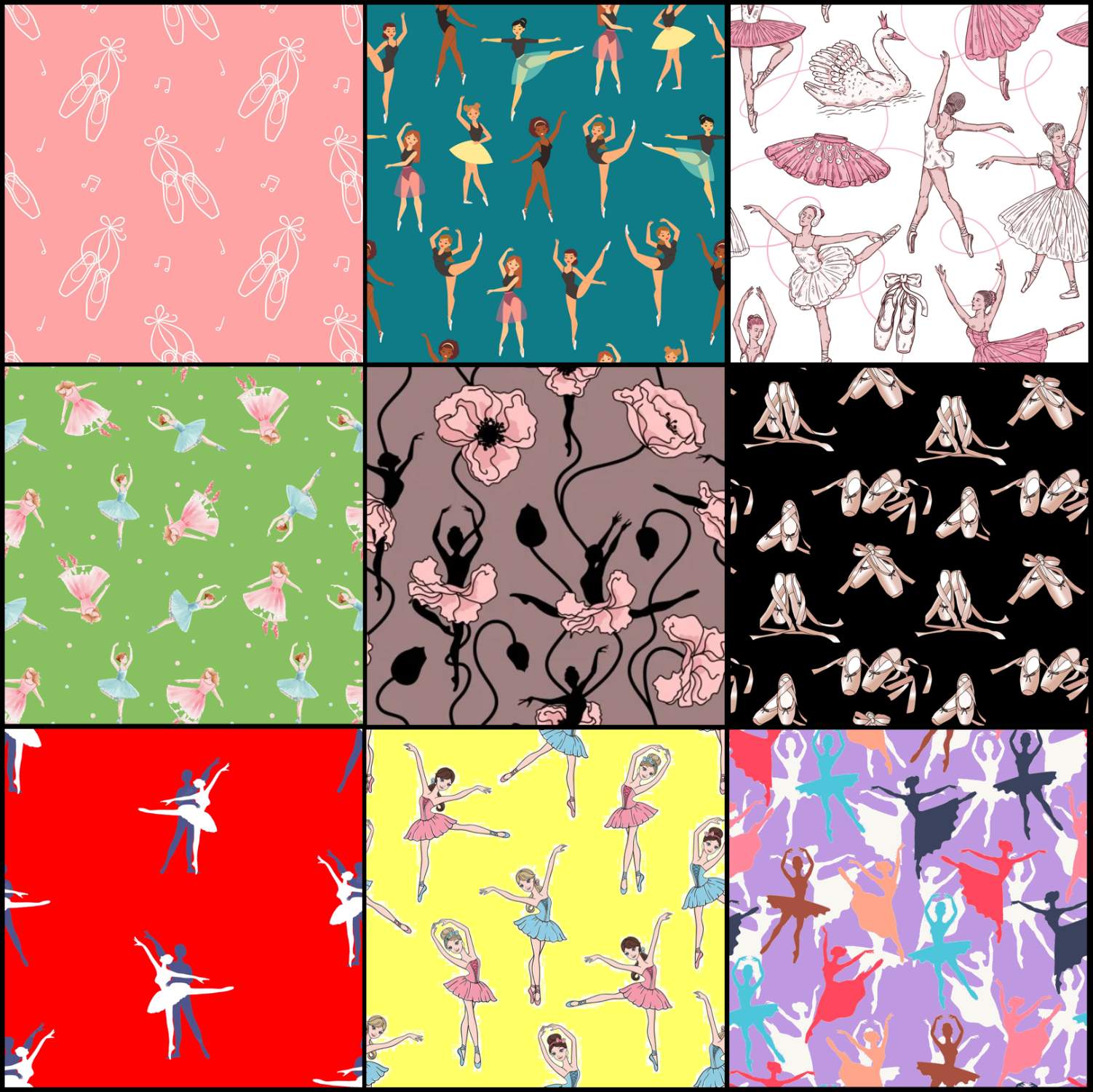 Spring Ballet Pattern Solve Ballet patterns 1 jigsaw puzzle online with 324 pieces