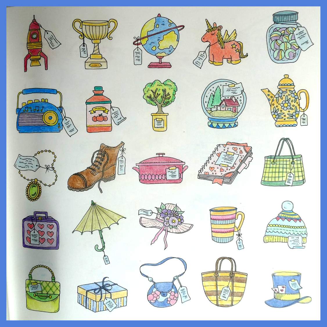 Solve Self colored drawings, from the book by Johanna Basford. jigsaw