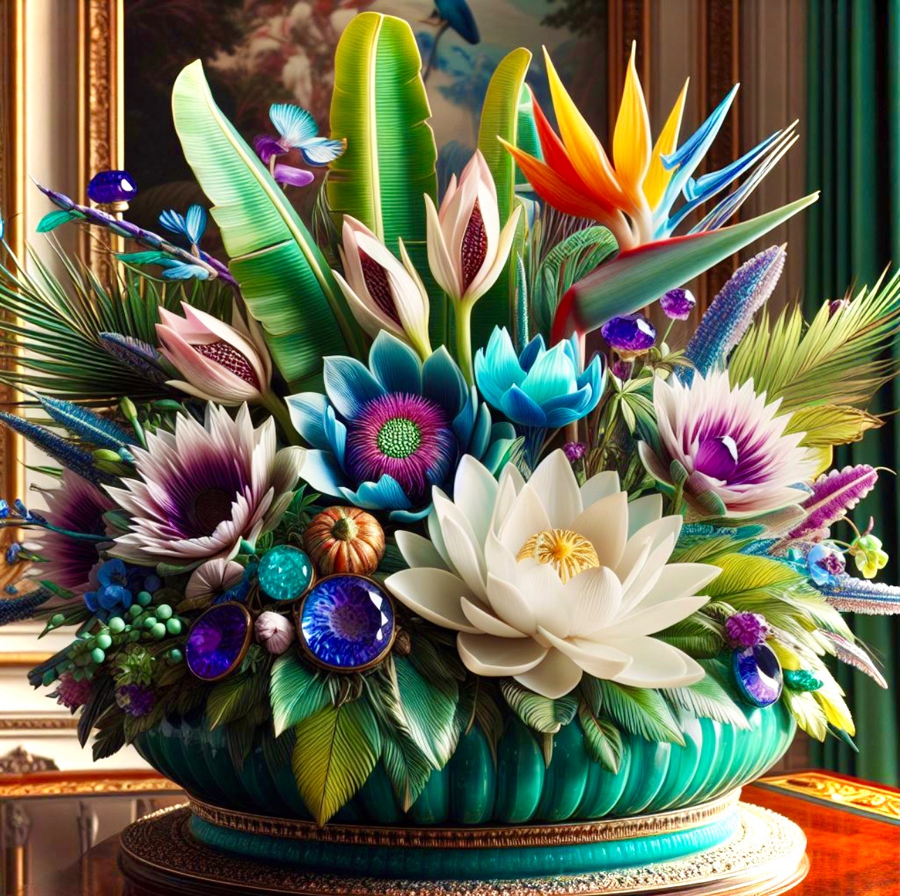 Solve A Biggie Flower Arrangement jigsaw puzzle online with 64 pieces