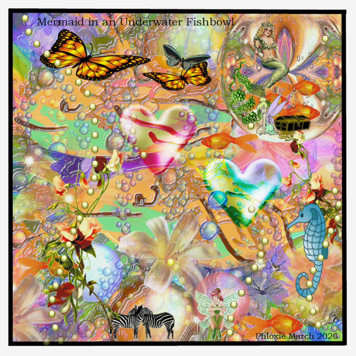 Solve Mermaid in an Underwater Fishbowl jigsaw puzzle online with 400 ...
