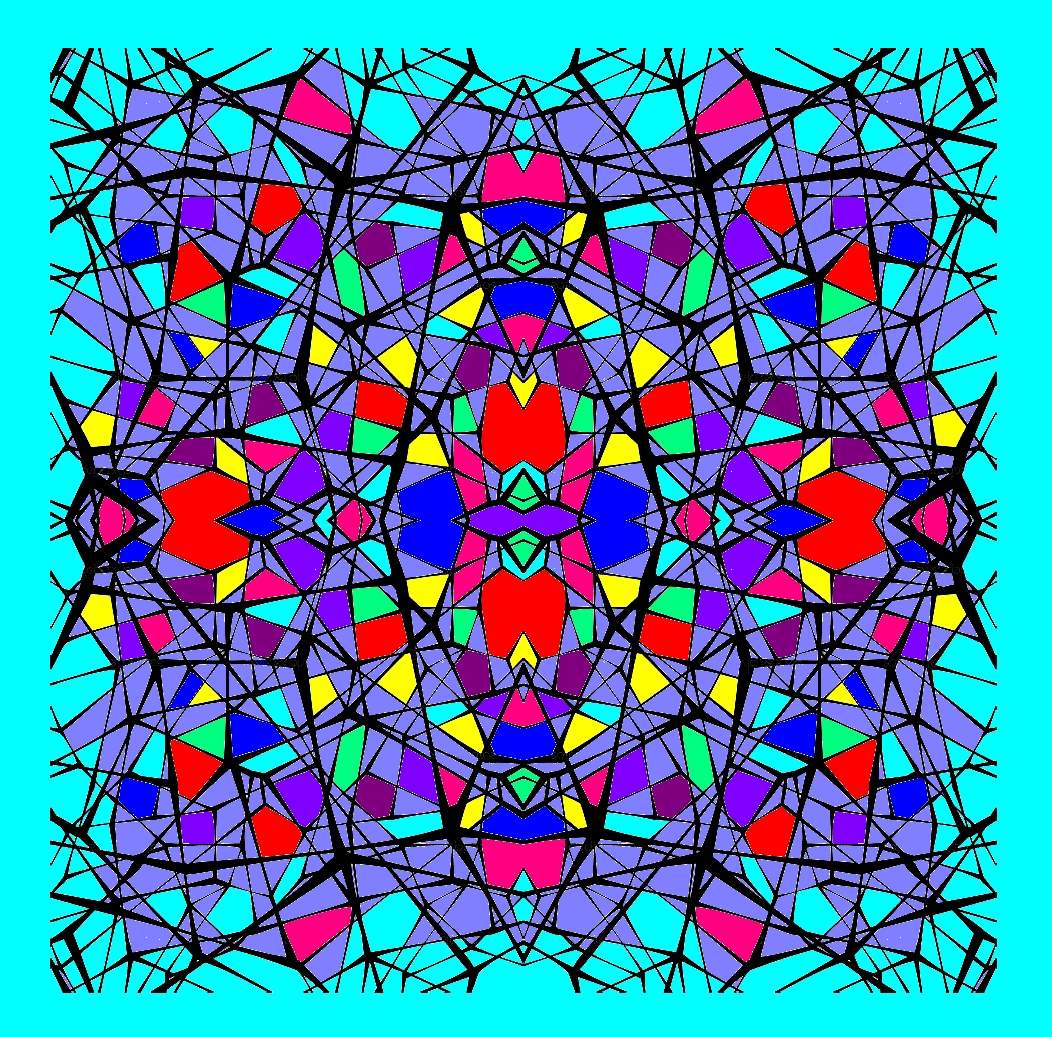 Solve Computerized Tapestry Art jigsaw puzzle online with 121 pieces