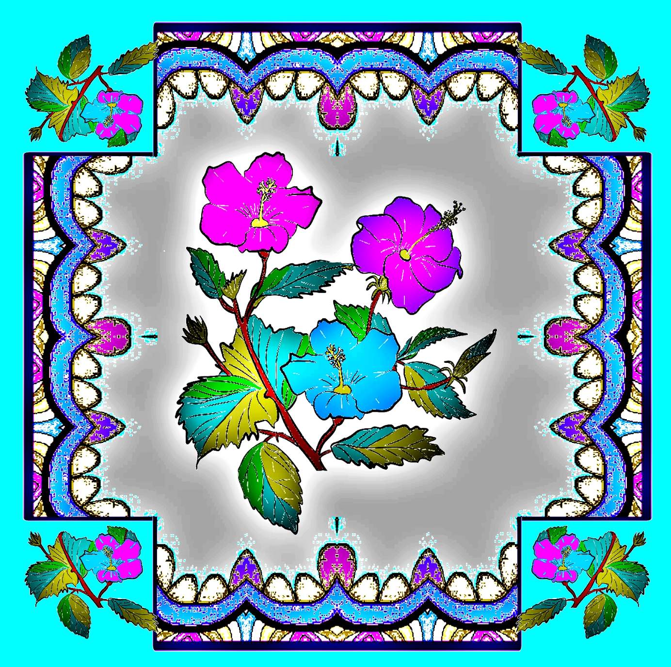 Solve Computerized "Stained Glass" Creation jigsaw puzzle online with