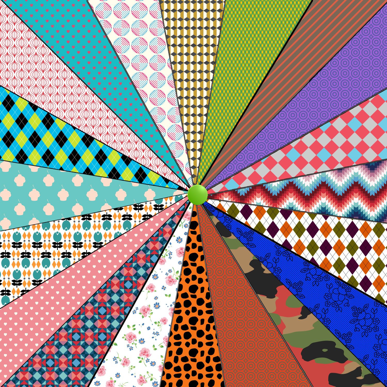 Solve ON POINT PATTERNS jigsaw puzzle online with 100 pieces