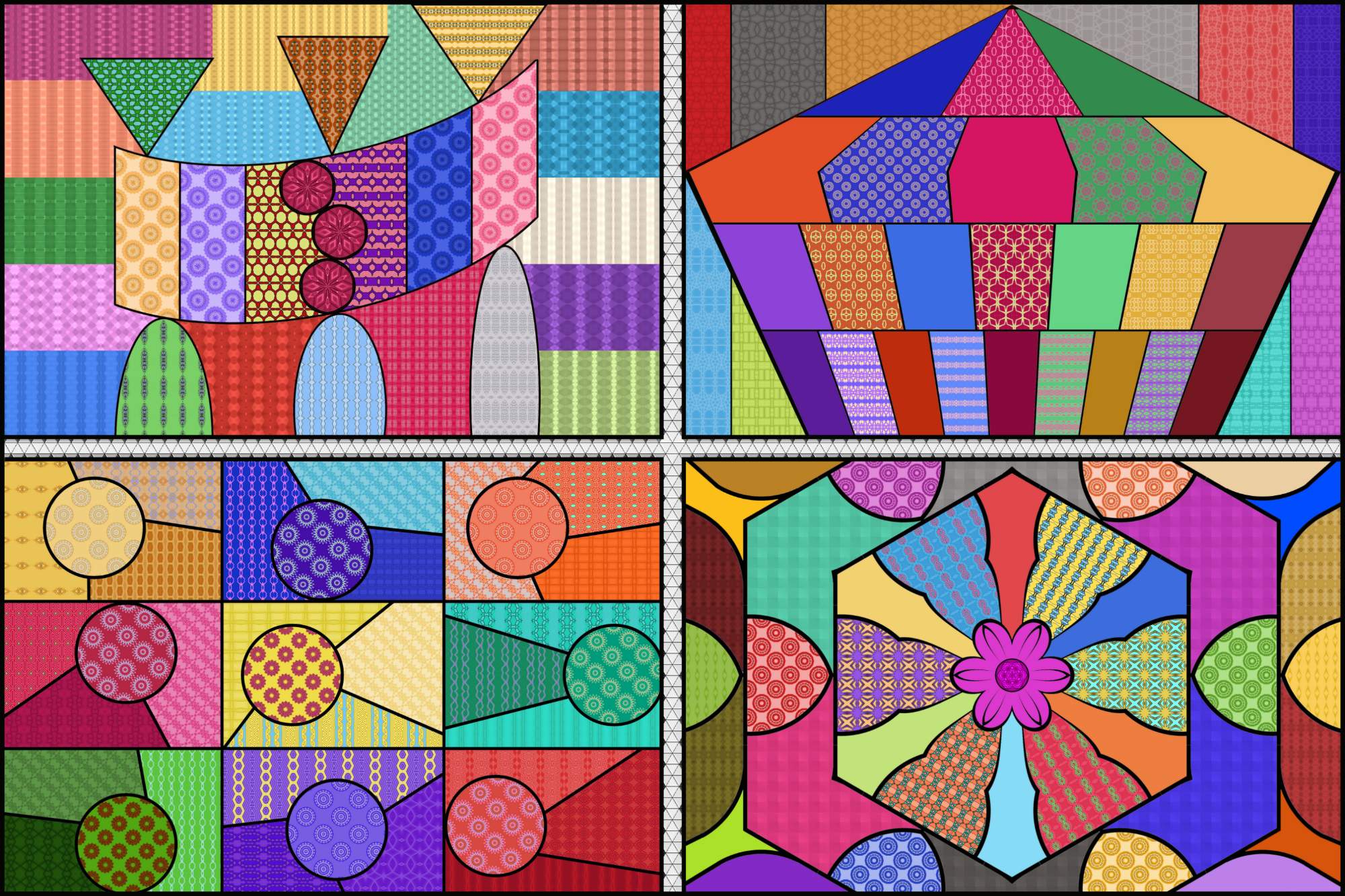 Solve 210917 4 in 1 jigsaw puzzle online with 600 pieces