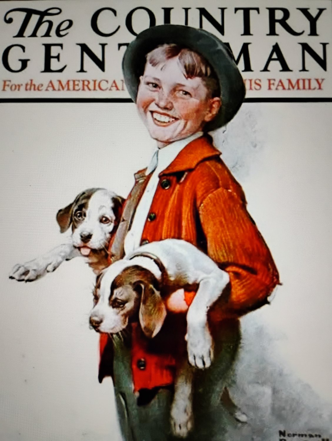 Solve Norman Rockwell jigsaw puzzle online with 63 pieces
