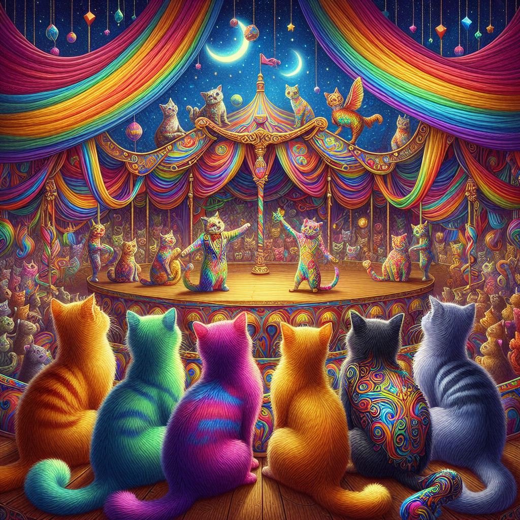 Solve Circus cats jigsaw puzzle online with 169 pieces