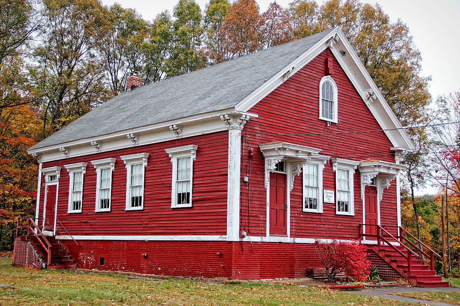 Solve one room forestdale schoolhouse n. smithfield, ri., built 1877