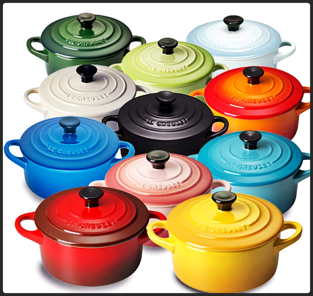 Solve The Colours of Le Creuset Enameled Cast Iron Pots jigsaw puzzle
