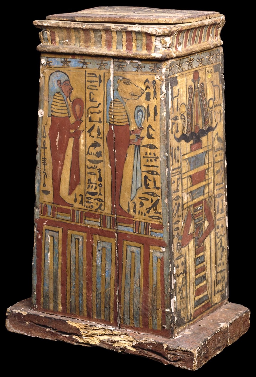 Solve Wooden Canopic Chest in the Form of a Naos, Painted with ...