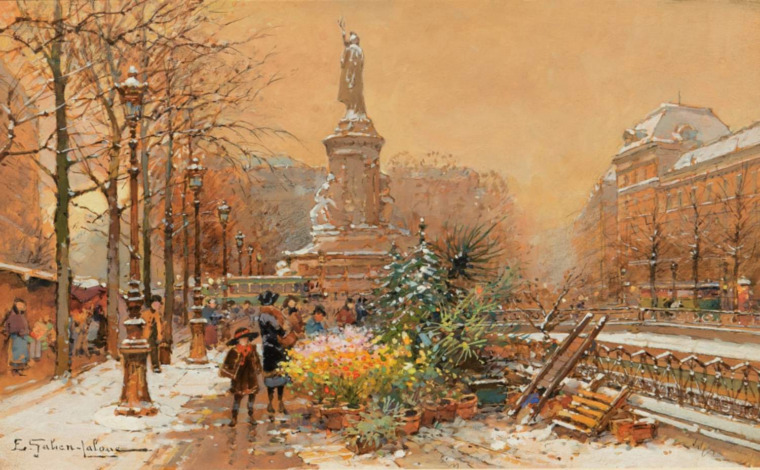 Solve La Place de la République jigsaw puzzle online with 60 pieces