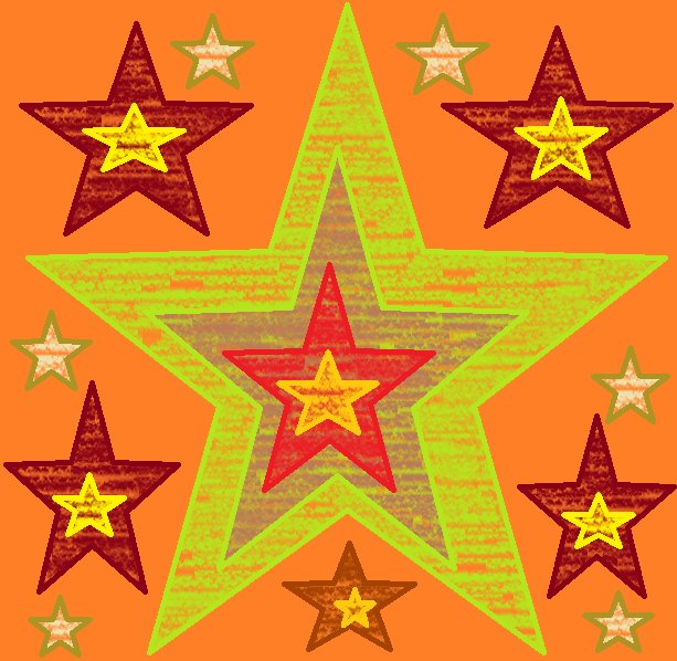 Solve Fall Colors Star Doodle jigsaw puzzle online with 64 pieces
