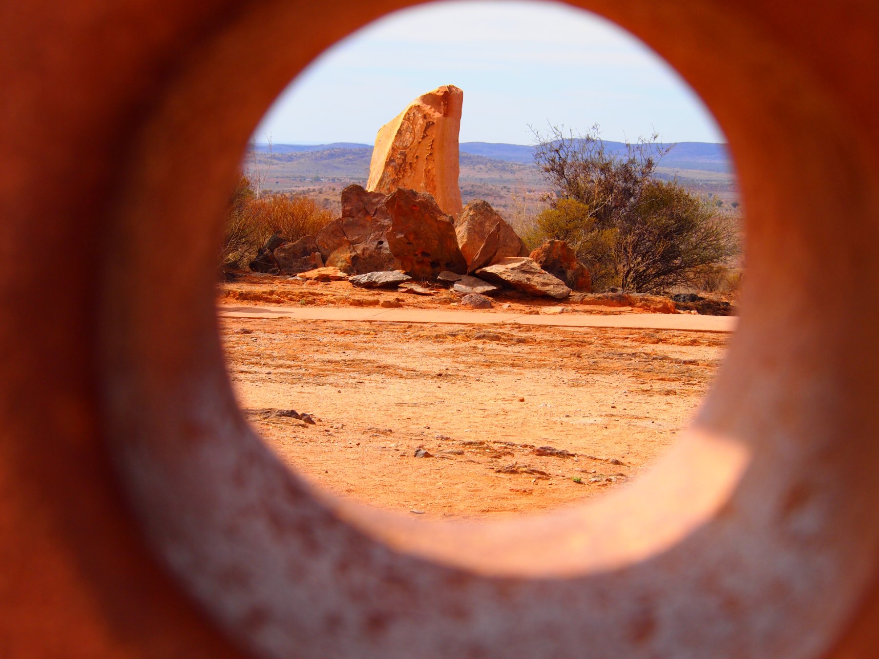 Barrier Ranges Solve Looking at The Barrier Ranges - through a sculpture at the Living ...