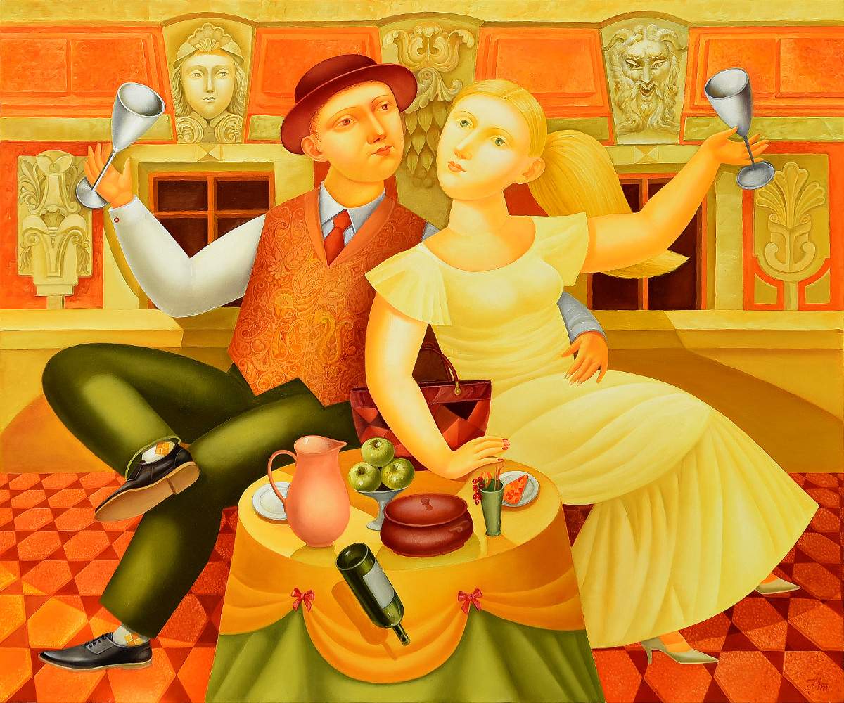 Solve Natasha Atanasova Artwork - 'Nazdravica' jigsaw puzzle online ...