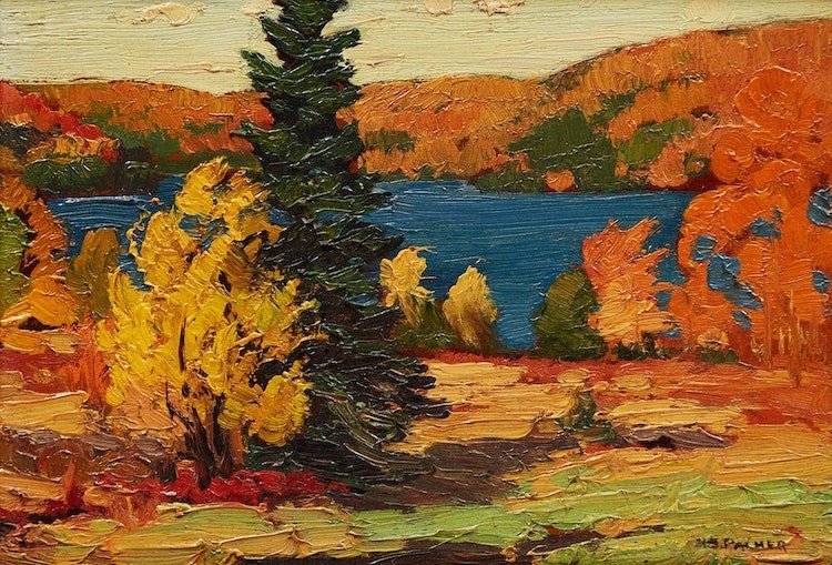 Jigsaw Puzzle Autumn Glow, Mountain Lake, Haliburton by Herbert