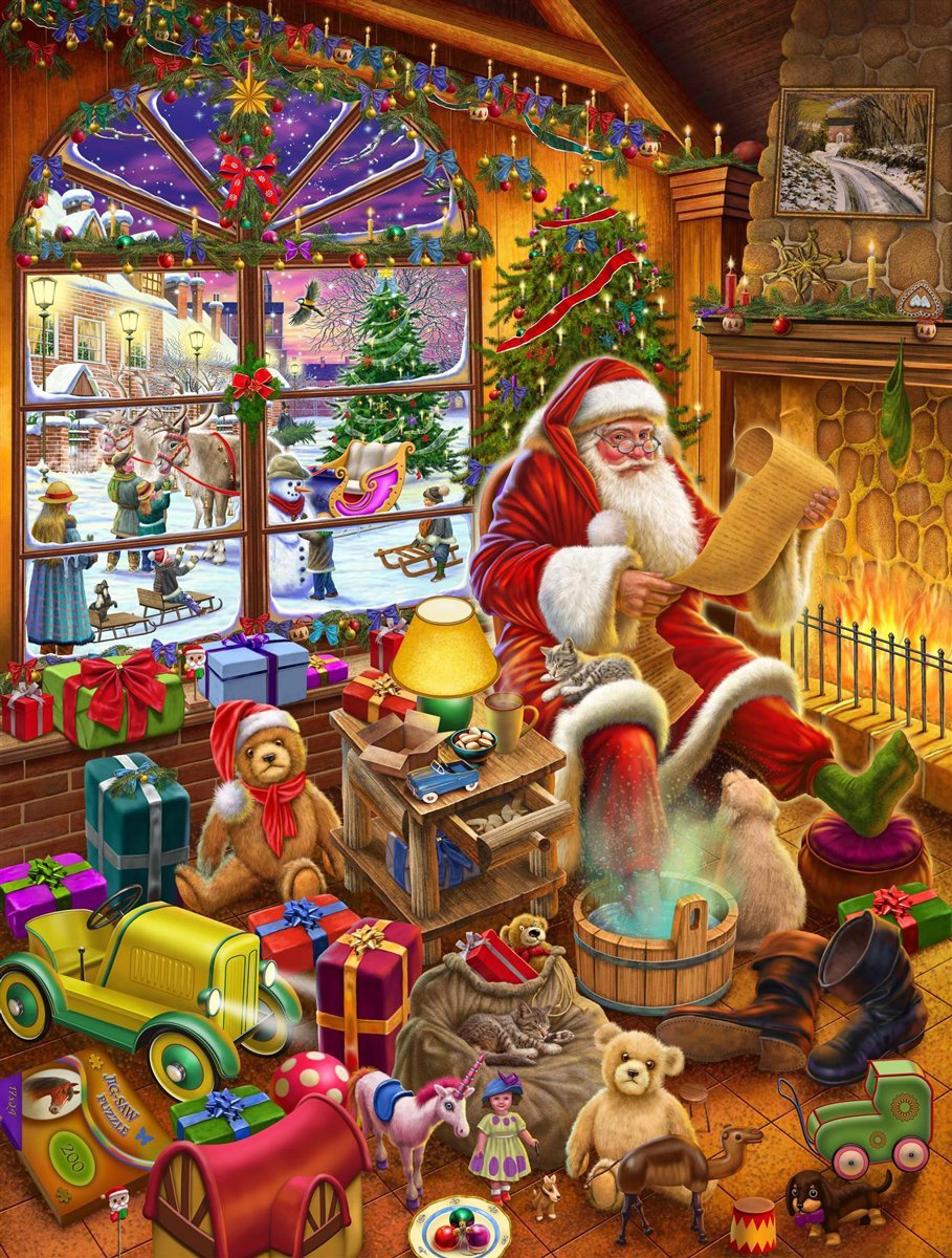 Solve Santa's Christmas List (Large) jigsaw puzzle online with 204 pieces