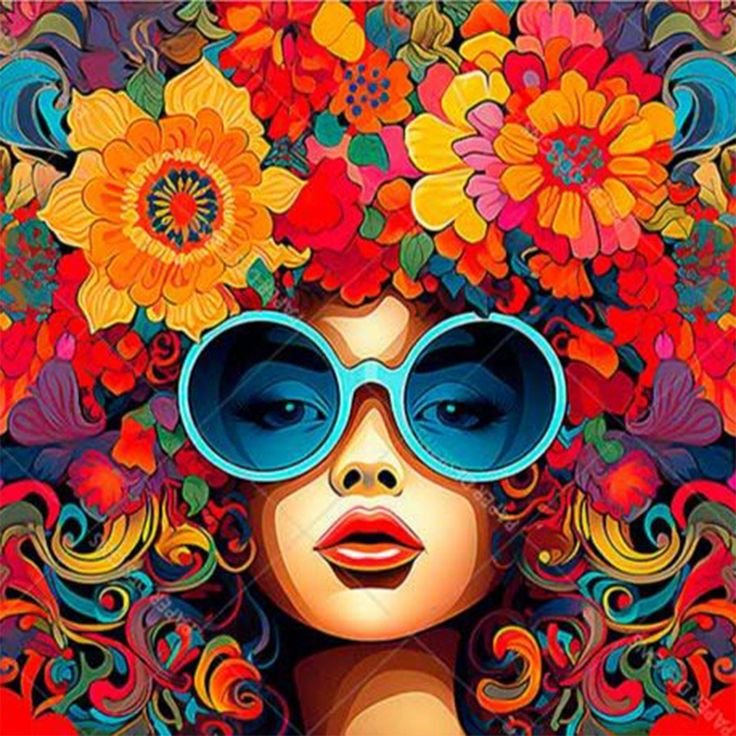 Solve Cool Girl with flowers in her hair * jigsaw puzzle online with ...