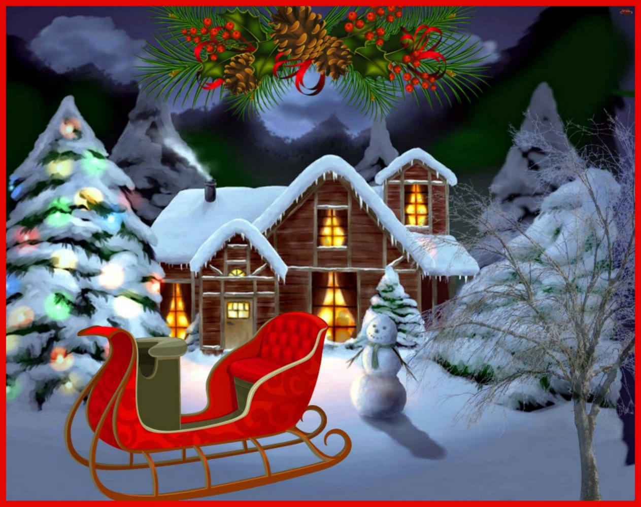 Jigsaw Puzzle 130 pieces Winter Night. Jigidi