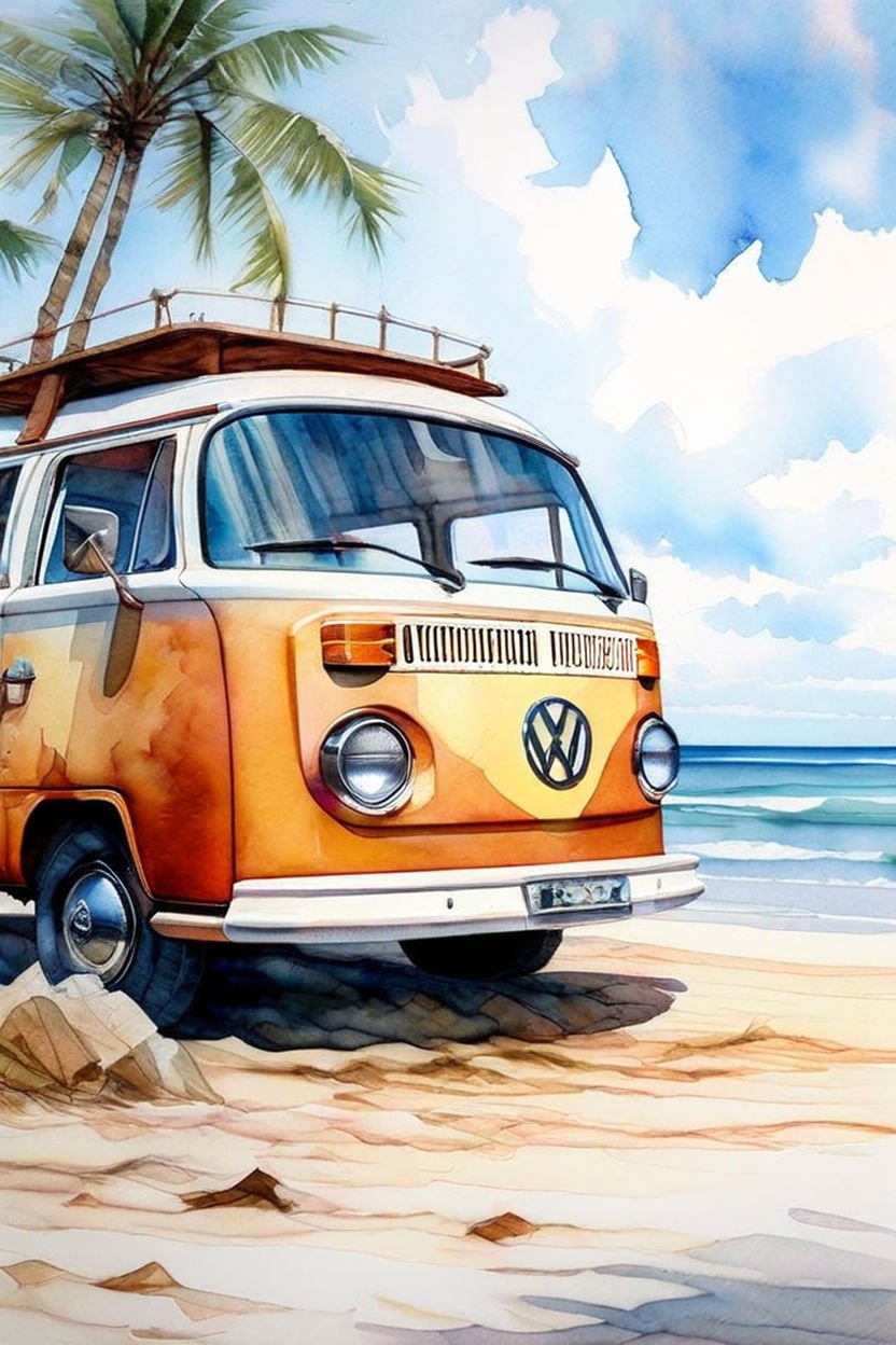 Jigsaw Puzzle 280 pieces VW Campervan Jigidi