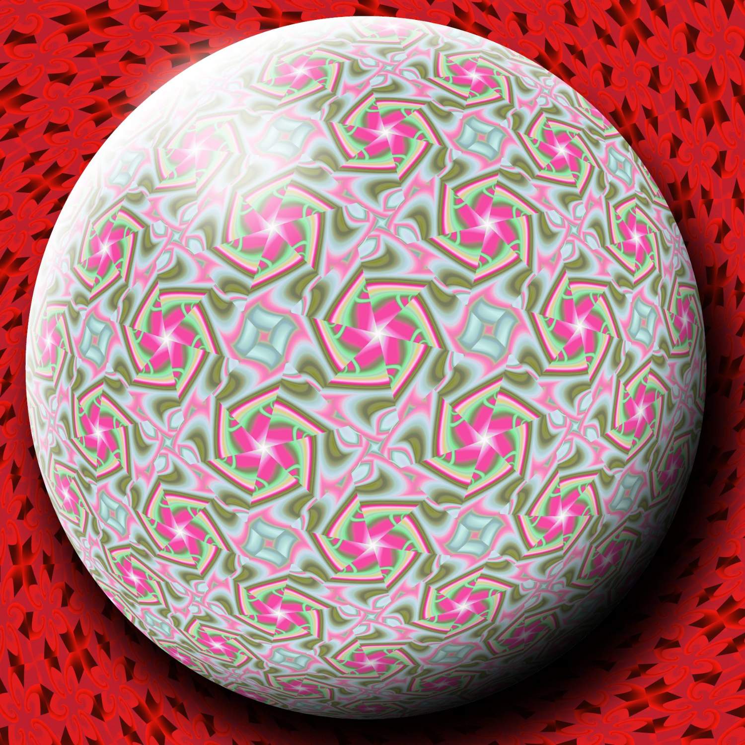 Solve Patterned Sphere 01 jigsaw puzzle online with 256 pieces
