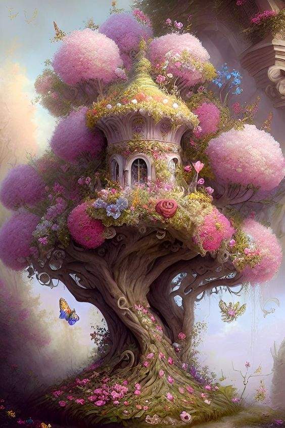 Solve Fairy tree house jigsaw puzzle online with 77 pieces