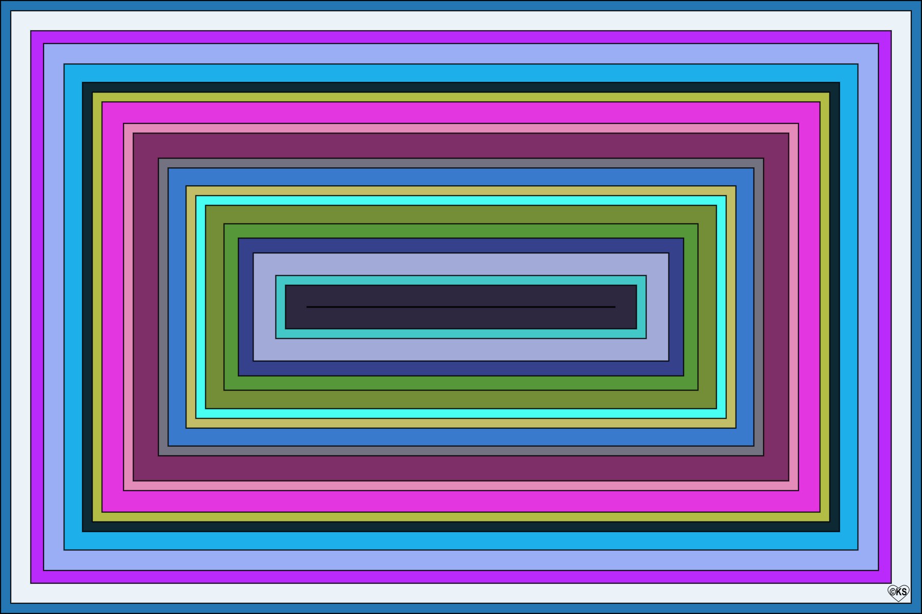 Solve Concentric Rectangles!! ~ M jigsaw puzzle online with 96 pieces