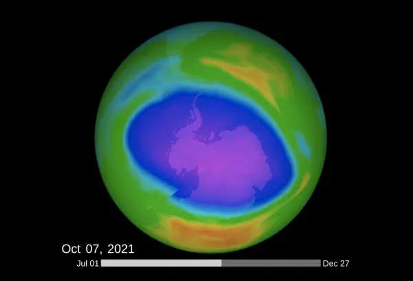 Solve The 2021 Antarctic ozone hole was one of the largest and longest ...