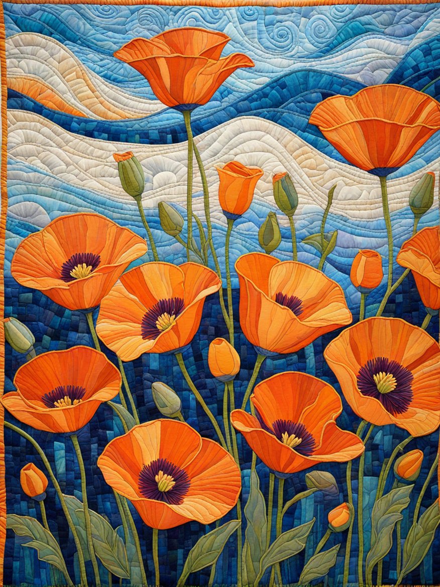 Solve California Poppies jigsaw puzzle online with 80 pieces