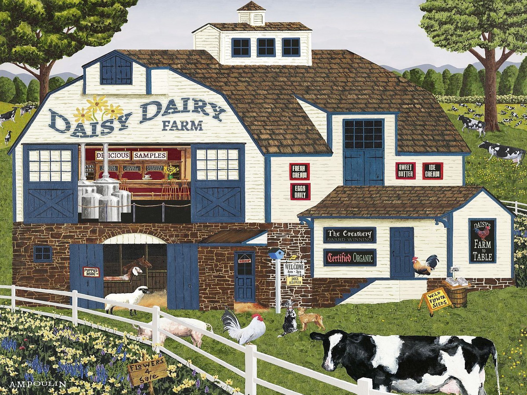 Solve Daisy Dairy jigsaw puzzle online with 352 pieces