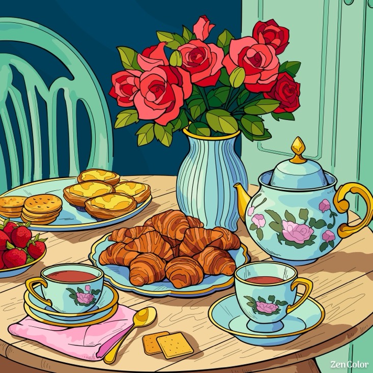 Solve Tea at Dotty's jigsaw puzzle online with 16 pieces