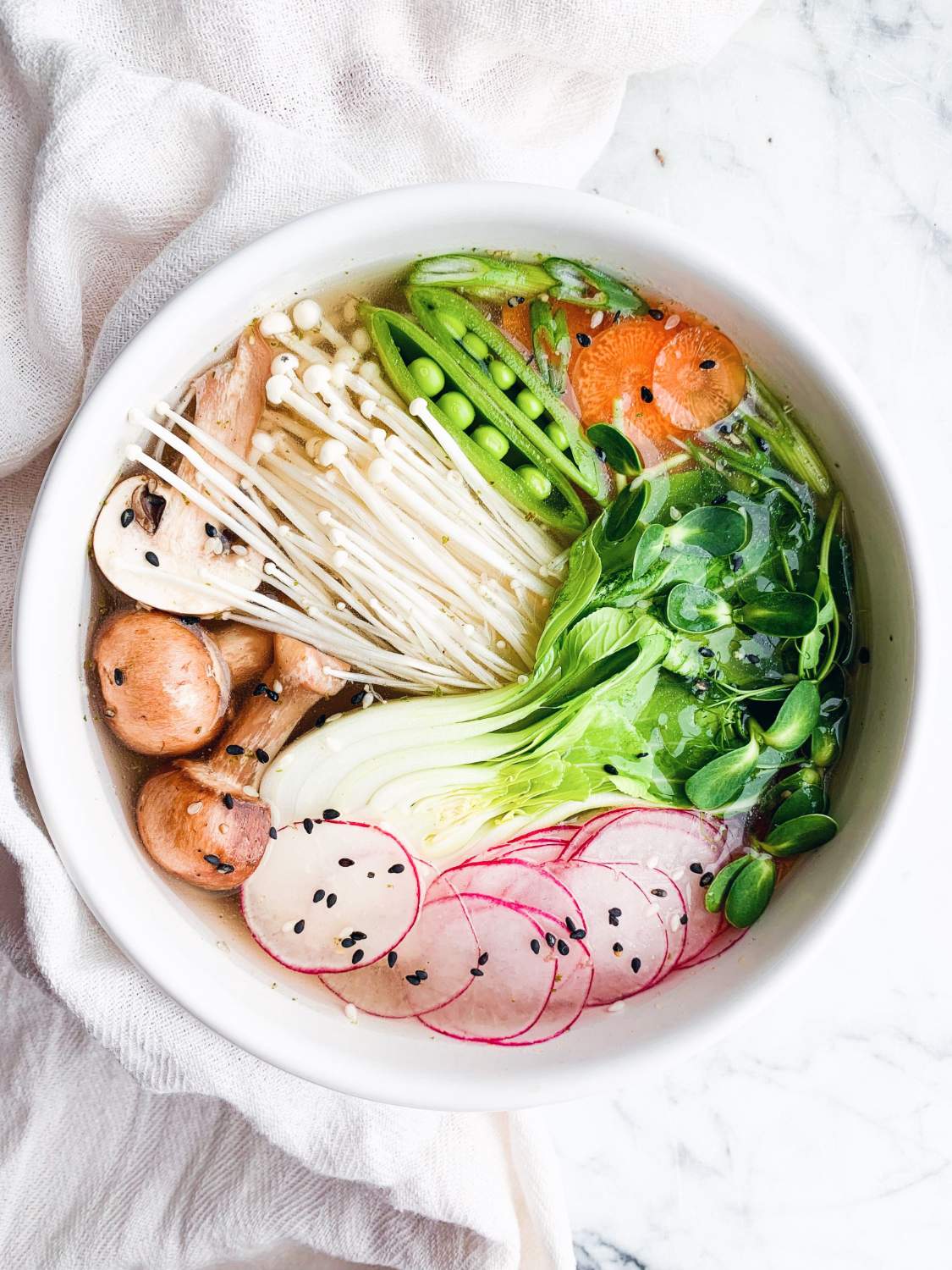 Solve Vegetable Soup With Enoki Mushrooms And Bok Choy jigsaw puzzle ...