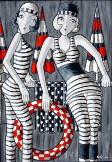 Solve Mirota Artwork - 'Baigneuses de ann es folles' jigsaw puzzle ...